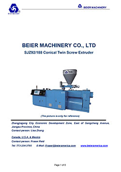 Beier-Conical-Twin-Screw-PVC-Plastic-Extruder